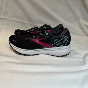Brooks Ghost 14 Women's Size 7 Black/Pink Cushioned Athletic Running Sneakers
